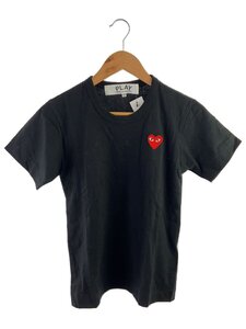 PLAY COMME des GARCONS◆Tシャツ/XXS/コットン/BLK/無地/AX-T108