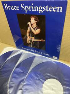 BLUE VINYL！美盤LP x4！Bruce Springsteen Kansas City Here I Come ライヴ 1984 LIVE BORN IN THE USA TO RUN NEBRASKA COLORED NOT TMOQ