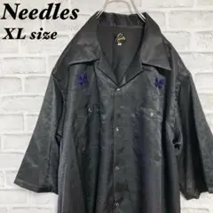 【入手困難】Needles ニードルス　ワンポイント刺繍 半袖シャツ 開襟　XL