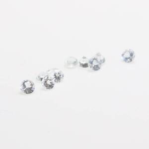 キレイ アクアマリン 2mmラウンドのロット 10ケで0.34ct