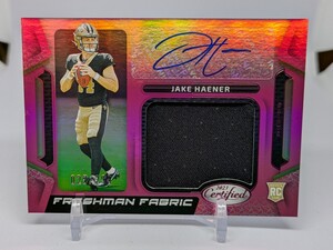 ルーキー　サインカード panini certified football jake haener 299シリ saints 6nfl アメフト トレカ