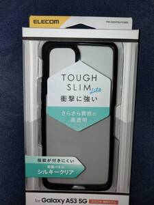 ELECOM Galaxy A53 5G SC-53C SCG15 TOUGH SLIM LITE フレームカラー シルキークリア 側面弾力性のあるTPU 背面指紋の付きにくいポリカーボ