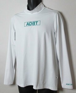 アダバット/adabat ゴルフ　ロゴデザイン モックネック長袖プルオーバー/50(LL)/082-18282/新品/ホワイト