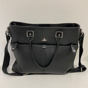 営ST246-100◆ vivienne westwood／ヴィヴィアンウエストウッド トートバッグ 2way ビジネスバッグ ブラック