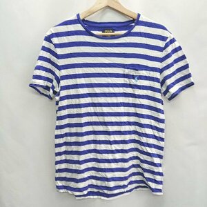 ◇ POLO RALPH LAUREN ポロ ラルフローレン ボーダー 半袖 Tシャツ サイズM ブルー系 メンズ E