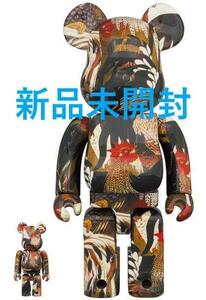 BE@RBRICK 伊藤若冲 群鶏図 100％ & 400％ ベアブリック MEDICOMTOY MCT アート 現代アート ソフビ フィギュア bearbrick 人形