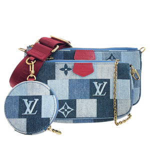 ルイヴィトン LOUIS VUITTON モノグラム・デニム ミュルティ ポシェット アクセソワール 2WAY ショルダーバッグ M44990 美品 新入荷 LV1622