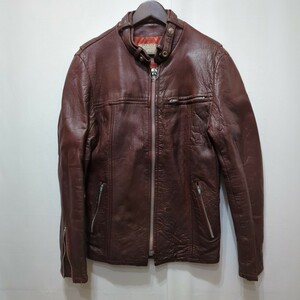 60〜70s Vintage THE OLD MILL BAINTON オールドミルバイントン レザージャケット メンズ M相当 ライダース 革ジャン カナダ製 ビンテージ