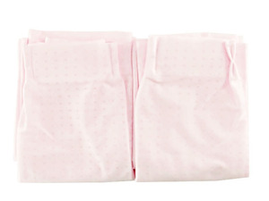 レースカーテン 柄熱 24時間見えにくい 2枚 幅100x195cm ブロック柄 ピンク