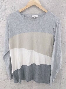 ◇ BEAUTY&YOUTH UNITED ARROWS デザイン コットン ニット 長袖 セーター L グレー メンズ