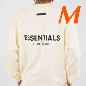 ★送料無料★【新品】FOG ESSENTIALS BACK LOGO L/S / バック ラバーロゴ クルーネック ロングスリーブ Tシャツ クリーム 長袖 ロンT 3D