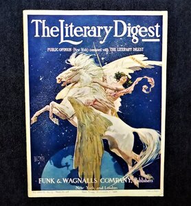 1908年 ペガサス 女性 表紙 Dan Smith 洋書 The Literary Digest リテラリーダイジェスト Funk and Wagnalls 