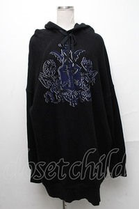 Vivienne Westwood / エンブレムフロッキーパーカーワンピース 00 黒ｘ青 S-24-12-15-055-op-AS-ZS