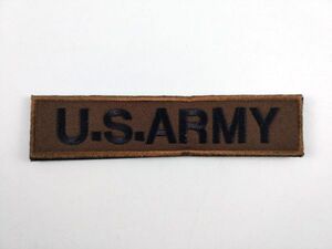 アメリカ陸軍 US ARMY パッチ ワッペン サバゲー ミリタリー ベルクロ 茶黒