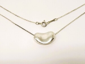 ♪yy3040-8 553 Tiffany & Co. ティファニー ビーン SILVER シルバー 925 刻印あり レディース アクセサリー 首周り約41cm