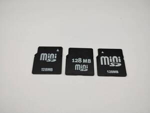 3枚セット　128MB　メガバイト　miniSDカード　メモリーカード