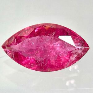 1円〜!!〔天然ルベライト3.321ct〕d 約14.7×8.2mm ルース 裸石 宝石 ジュエリー red tourmaline レッド トルマリン CA7/CA7 テDG0 w4 す58