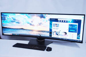 超大画面49インチ＆超高解像度5120x1440！デュアルQHD液晶曲面モニター！Dell UltraSharp U4919DW DisplayPort USBType-C HDMI