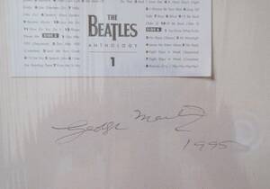 【ジョージ・マーティン（George Martin）直筆サイン入り】ビートルズ（BEATLES）アンソロジー １＜UK盤ＬＰレコード＞（未開封品）