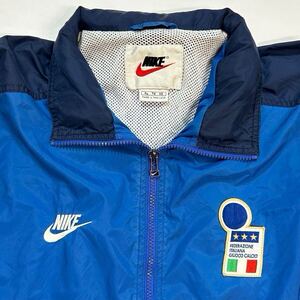 90s NIKE イタリア代表 ナイロンジャケット ウィンドブレーカー XL ビンテージ ナイキ サッカー Italia soccer / 90年代 ロベルトバッジョ