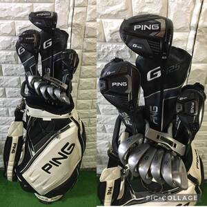 超豪華☆PING(ピン)☆G425シリーズ等 男性用 オールPINGゴルフクラブセット☆PING製 キャディバッグ付き