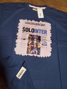 値下げ交渉 2009-10 3冠 Gazzetta dello Sport SOLO INTER Tシャツ 検) SERIE A COPPA ITALIA UEFA CHAMPIONS LEAGUE INTER MILAN インテル