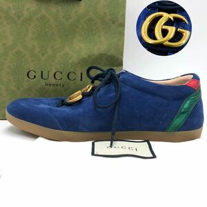 1円〜 【美品】 グッチ GUCCI GGマーモント シェリーライン 【王者の貫禄】 スニーカー スエード レザー メンズ 7 1/2 サイズ 26.5cmくらい