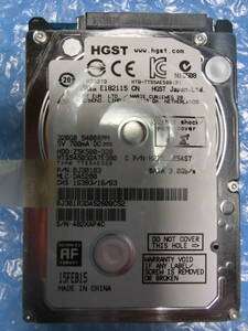 【中古】 HGST HTS545032A7E380 320GB/8MB 9692時間使用 管理番号:D180