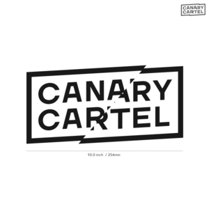 【CANARY CARTEL】キャナリー カーテル★01★ダイカットステッカー★切抜きステッカー★10.0インチ★25.4cm