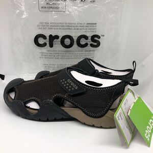 ◆廃盤品◆クロックス正規品【crocs スウィフトウォーターサンダル エスプレッソ/カーキ 26ｃｍ】マリンスポーツ メッシュ