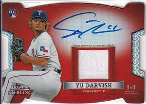 1/1！2012 Bowman Sterling ダルビッシュ有/DARVISH RC Auto Jersey 直筆サインカード YDAR2