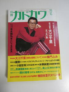 18か87す　月刊カドカワ1991年第9巻第12号　大江千里　元木雅弘　麗蘭　小室哲哉　木根尚登　牧瀬里穂　尾上文　岡村靖幸　楠田枝里子　