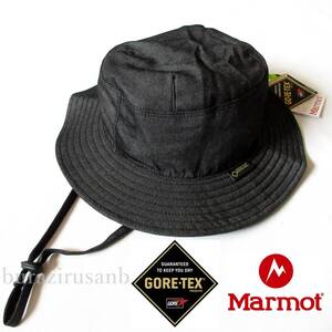 Mサイズ 男女兼◆未使用 Marmot マーモット 防水ゴアテックス デニムライナーハット 黒 GORE-TEX Denim Linner Hat アウトドア 帽子