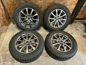 Exceeder 15インチ 6J +43 PCD114.3 5H 195/65R15 DUNLOP WINTERMAXX WM02 スタッドレス タイヤホイール 4本セット K54