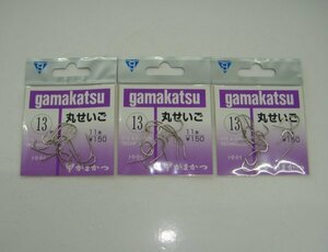 丸せいご　白　13号　3枚セット　がまかつ　送料無料