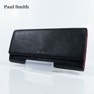 【Paul Smith】ポールスミス　長財布　二つ折り　レザー　ブラック