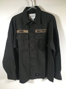 WTAPS ダブルタップス EX43 COLLECTION ワークシャツ 長袖シャツ 212BRDT-SHM02 コットン サイズ 01 ブラック ユーズド