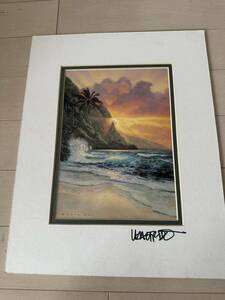 ハワイで購入　Hawaii 絵　絵画　ノースショア　NORTH SHORE WALFR DO ポスター