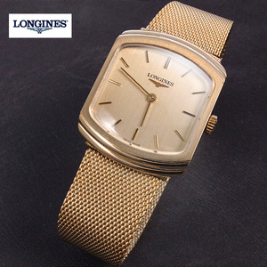 1970年代 ロンジン★LONEGINES 手巻★ラグ幅22mm ステップド・ベゼル　メンズ腕時計