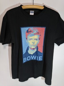 david bowie デヴィッド・ボウイ シャツ Tシャツ サイズ:L プログレ 中古