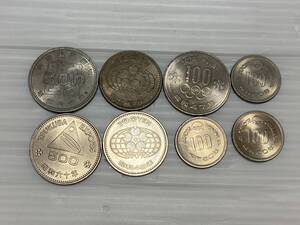 (3)記念硬貨500円2枚 100円6枚 まとめて 内閣制度百年/沖縄EXPO