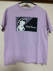 ベティブープ　BETTY BOOP ベティちゃん Tシャツ 古着 パープル系 アメカジ ストリート サイズM コットン100% 2022年