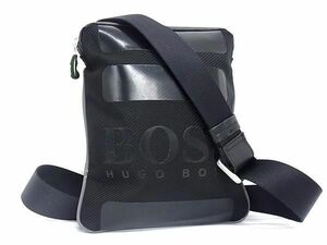 1円 HUGO BOSS ヒューゴボス ナイロンキャンバス クロスボディ ショルダーバッグ 斜め掛け レディース メンズ ブラック系 BL1301