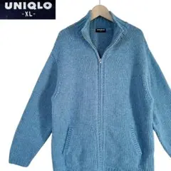 サイズXL★OLD UNIQLO★ ジップアップ ニットカーディガン T2890