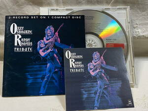 OZZY OSBOURNE / RANDY RHOADS - TRIBUTE 42DP733 国内初版 ステッカー付 日本盤