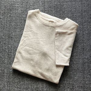 ☆GU 半袖Tシャツワンピ ロングTシャツ 生成色 ベージュ M