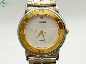 AK0607922　◇ CITIZEN シチズン 6031-G10509-K QZ QUARTZ クォーツ コンビカラー 白文字盤 ラインストーン アナログ ３針 腕時計 中古