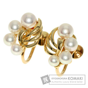 MIKIMOTO ミキモト アコヤパール 真珠 イヤリング K18イエローゴールド レディース 中古