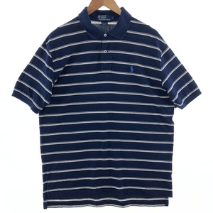 古着 ラルフローレン Ralph Lauren POLO by Ralph Lauren 半袖 ボーダー ポロシャツ メンズL /eaa381404 【SS2409_30%】