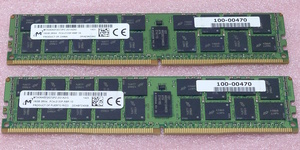 ◆Micron MTA36ASF2G72PZ-2G1A2 2枚セット *PC4-17000/DDR4-2133/PC4-2133P ECC REG/Registered 288Pin DDR4 RDIMM 32GB(16GB x2) 動作品